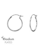 18mm - 925 Sterling Silver Hoop Earrings SD48667