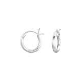 10mm - 925 Sterling Silver Hoop Earrings SD48749