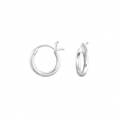 10mm - 925 Sterling Silver Hoop Earrings SD48749