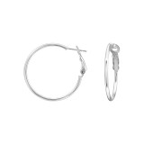 30mm - 925 Sterling Silver Hoop Earrings SD50384