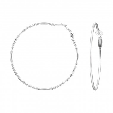 55mm - 925 Sterling Silver Hoop Earrings SD50385
