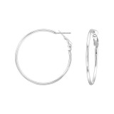 40mm - 925 Sterling Silver Hoop Earrings SD50387