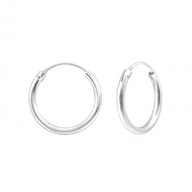 18mm tiny - 925 Sterling Silver Hoop Earrings SD553