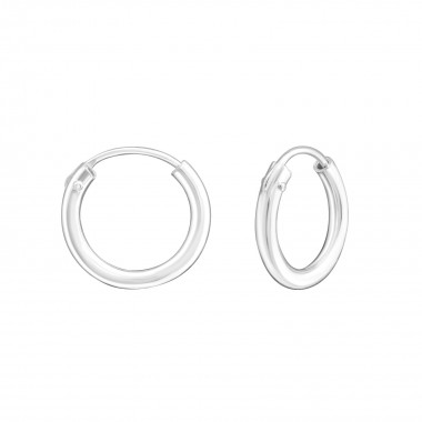 14mm tiny - 925 Sterling Silver Hoop Earrings SD555