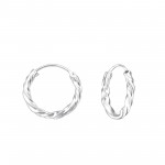 14mm bali - 925 Sterling Silver Hoop Earrings SD556 14mm bali - 925 Sterling Silver Hoop Earrings SD556
