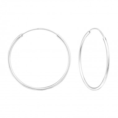 30mm endless - 925 Sterling Silver Hoop Earrings SD6806