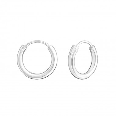 Solid - 925 Sterling Silver Hoop Earrings SD6807