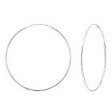 60mm endless - 925 Sterling Silver Hoop Earrings SD8437