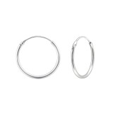 16mm endless - 925 Sterling Silver Hoop Earrings SD8850