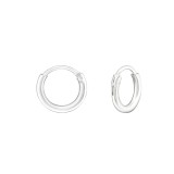 8mm Pthick - 925 Sterling Silver Hoop Earrings SD9416