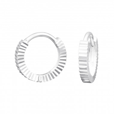 Huggies Diamond Cut - 925 Sterling Silver Huggies SD45749