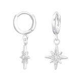 North Star - 925 Sterling Silver Huggies SD47334