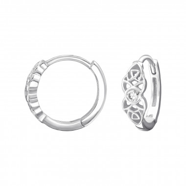 Celtic, Symbol - 925 Sterling Silver Huggies SD49528