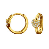 Heart - 925 Sterling Silver Huggies SD49923