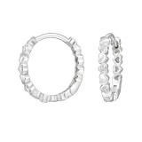 Heart Band - 925 Sterling Silver Huggies SD50003