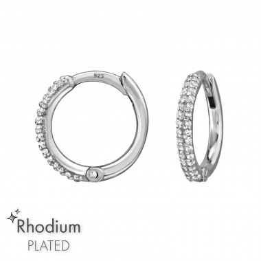 12mm - 925 Sterling Silver Huggies SD50223
