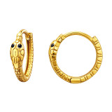 Cobra Snake Gold Plated - 925 Sterling Silver Huggies SD50625 Cobra Snake Gold Plated - 925 Sterling Silver Huggies SD50625