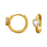 Heart - 925 Sterling Silver Huggies SD50656