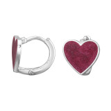 Heart - 925 Sterling Silver Huggies SD50690