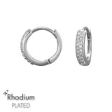 Band Staggered - 925 Sterling Silver Huggies SD51241