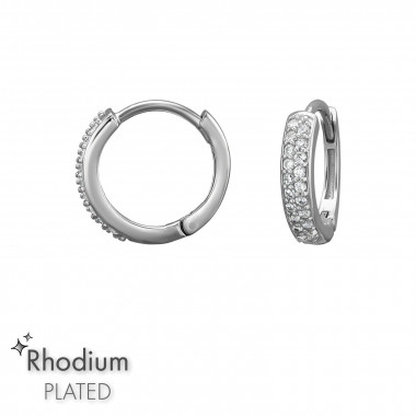 Band Staggered - 925 Sterling Silver Huggies SD51241