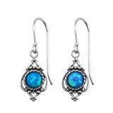Marquise Synthetic - 925 Sterling Silver Earrings with Gemstones SD23649