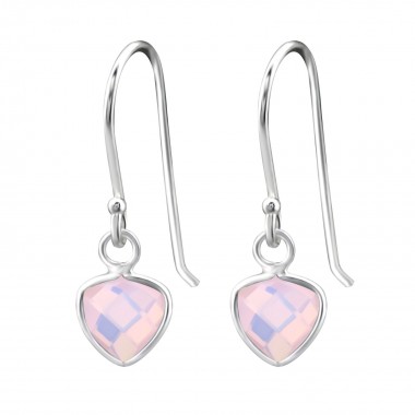 Triangle - 925 Sterling Silver Earrings with Gemstones SD27978
