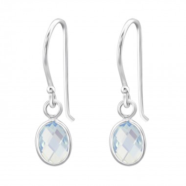 Oval - 925 Sterling Silver Earrings with Gemstones SD27979