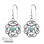 Filigree - 925 Sterling Silver Earrings with Gemstones SD30295 Filigree - 925 Sterling Silver Earrings with Gemstones SD30295