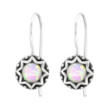 Round - 925 Sterling Silver Earrings with Gemstones SD31223