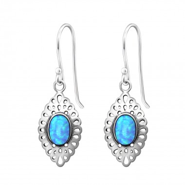 Marquise - 925 Sterling Silver Earrings with Gemstones SD36122