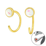 Geometric - 925 Sterling Silver Earrings with Gemstones SD44170