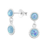 Round - 925 Sterling Silver Earrings with Gemstones SD46893