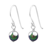 Round - 925 Sterling Silver Earrings with Pearls SD24231