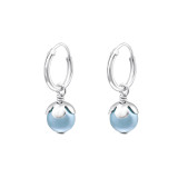 Round - 925 Sterling Silver Earrings with Pearls SD24232