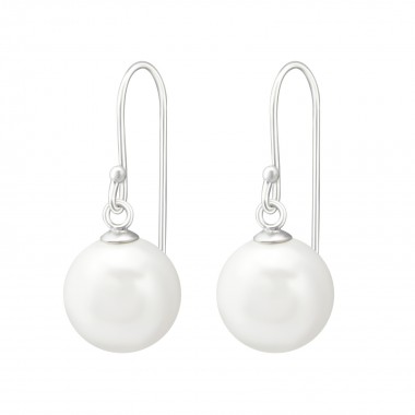 10mm Pearl - 925 Sterling Silver Earrings with Pearls SD37266