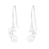 Dragonfly - 925 Sterling Silver Earrings with Pearls SD40122