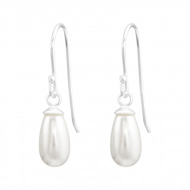 Oval - 925 Sterling Silver Earrings with Pearls SD43398