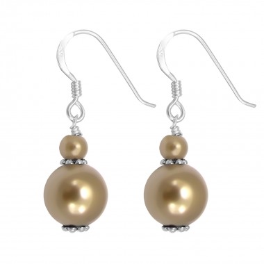 Dangle - 925 Sterling Silver Earrings with Pearls SD8753