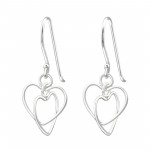 Heart - 925 Sterling Silver Simple Earrings SD14079 Heart - 925 Sterling Silver Simple Earrings SD14079