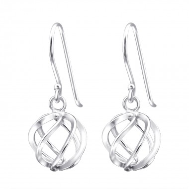 Knot - 925 Sterling Silver Simple Earrings SD14099