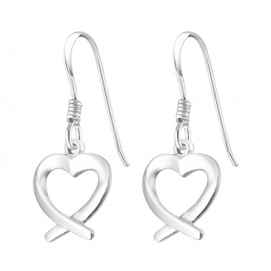 Unclosed heart - 925 Sterling Silver Simple Earrings SD1782