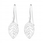 Leaf - 925 Sterling Silver Simple Earrings SD20113 Leaf - 925 Sterling Silver Simple Earrings SD20113