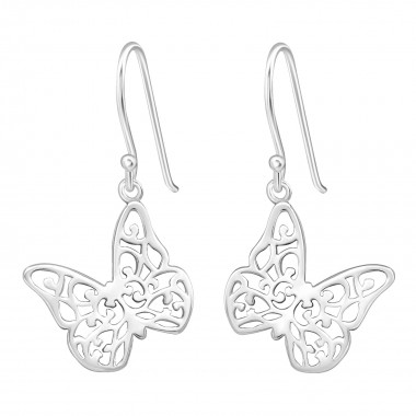 Butterfly - 925 Sterling Silver Simple Earrings SD20125