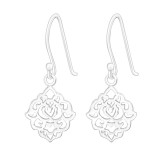 Flower - 925 Sterling Silver Simple Earrings SD20129