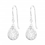 Drop - 925 Sterling Silver Simple Earrings SD20138 Drop - 925 Sterling Silver Simple Earrings SD20138