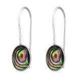 Oval - 925 Sterling Silver Simple Earrings SD28208