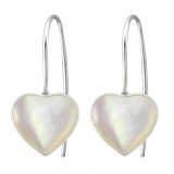 Heart - 925 Sterling Silver Simple Earrings SD28366