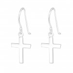 Cross - 925 Sterling Silver Simple Earrings SD2881 Cross - 925 Sterling Silver Simple Earrings SD2881