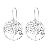 Tree Of Life - 925 Sterling Silver Simple Earrings SD29428